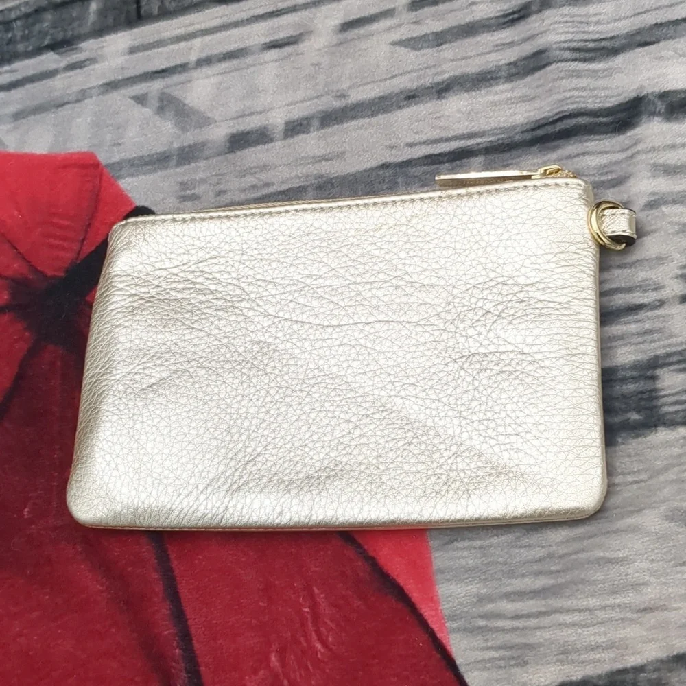 Brahmin Gold Leather Pouch